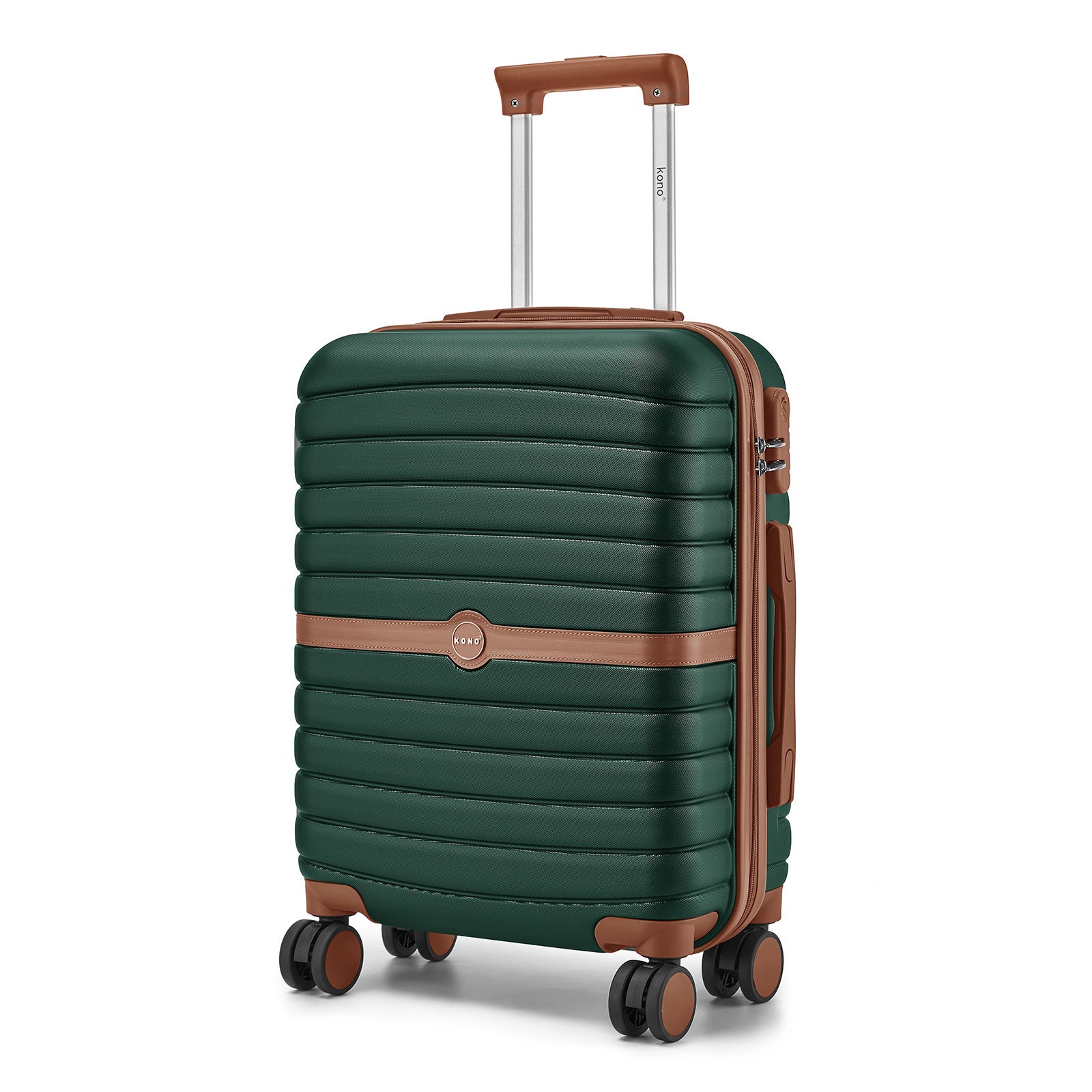 Reisekoffer, Dunkelgrün und Braun für Freizeit – Detailansicht 60
