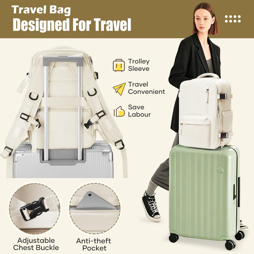 Reisekoffer, Handgepäck-Rucksack mit lokalem Stauraum (40x20x25 für Alltag – Detailansicht 10