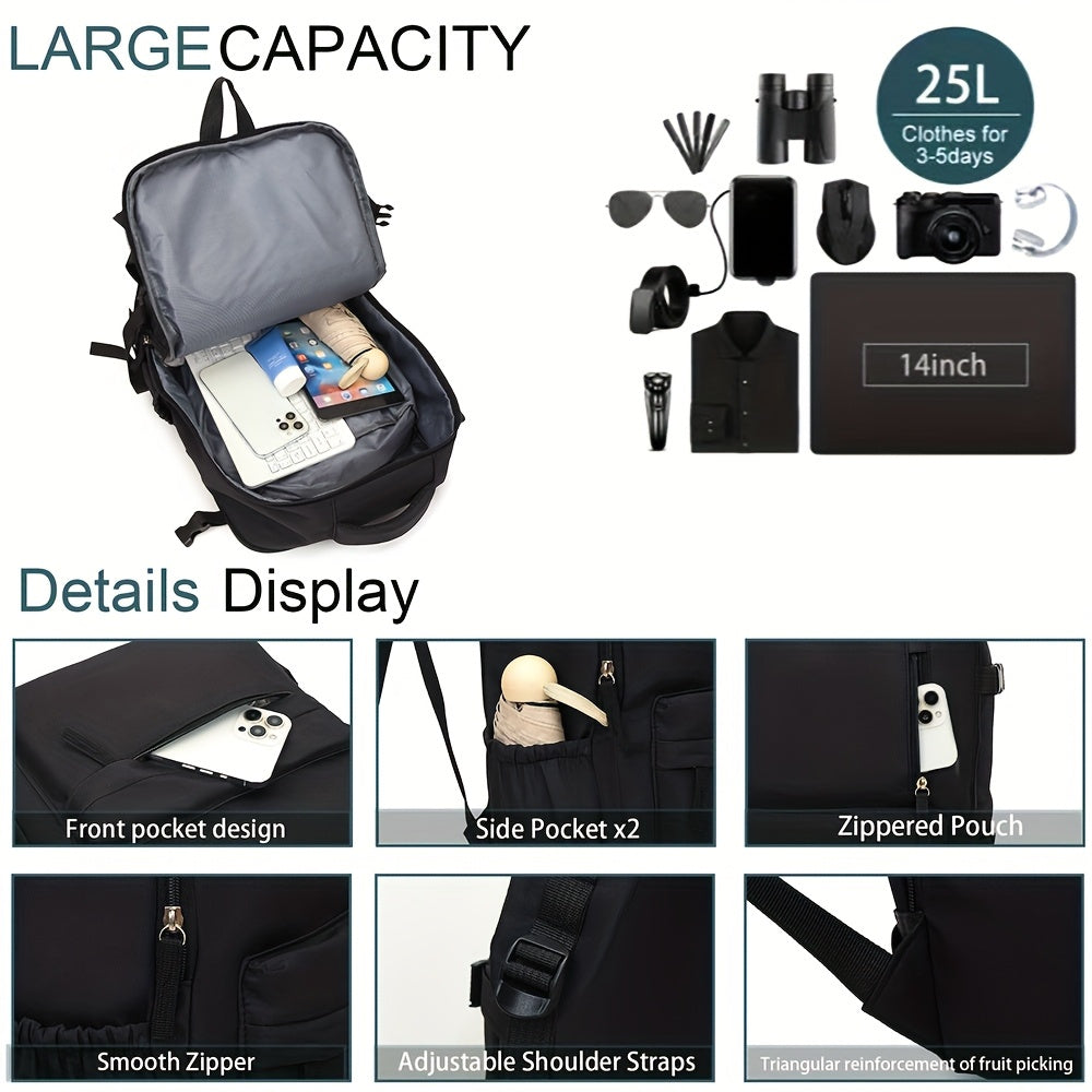 Reisekoffer, Handgepäck-Rucksack mit lokalem Stauraum (40x20x25 für Alltag – Detailansicht 13