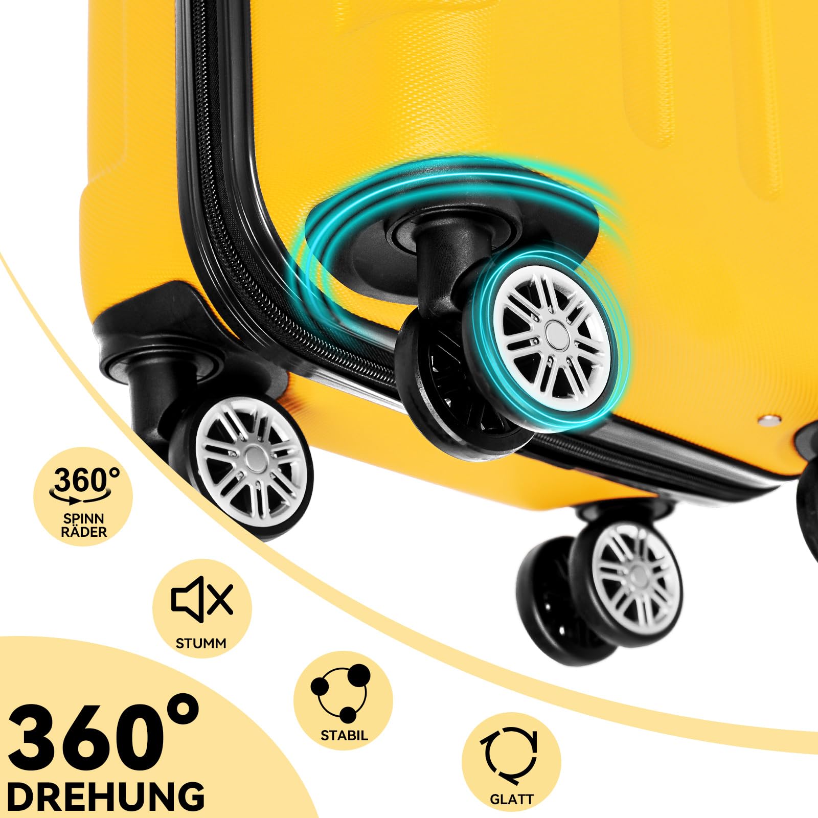 Reisekoffer, Hartschale für Alltag und Freizeit – Detailansicht 4
