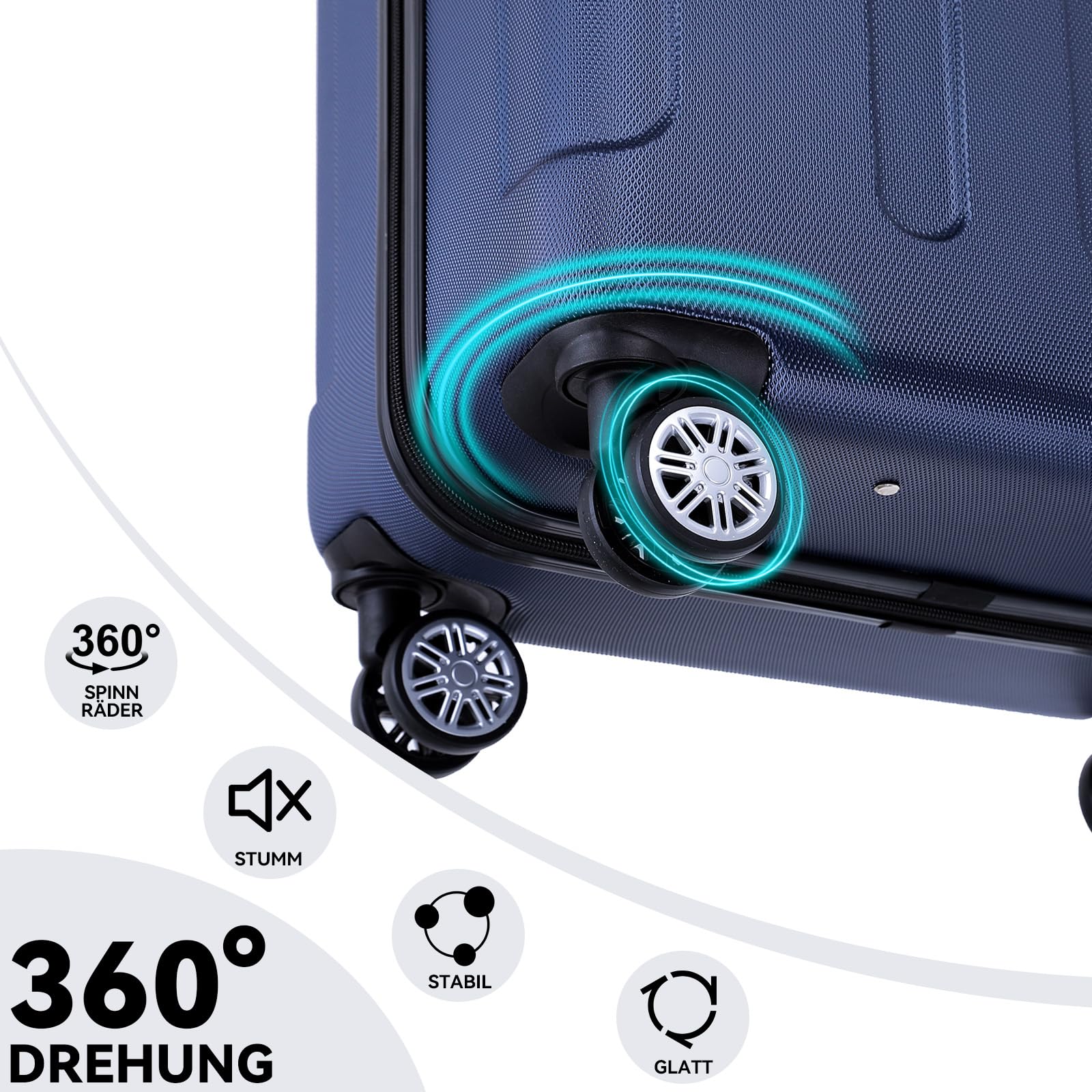 Reisekoffer, Hartschale für Alltag und Freizeit – Detailansicht 16