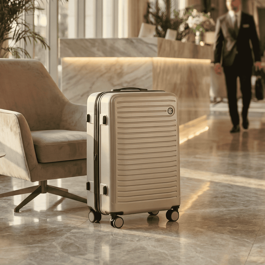 Reisekoffer, Marineblau mit schwarzen, stilvollen Details für Alltag und Freizeit – Detailansicht 25