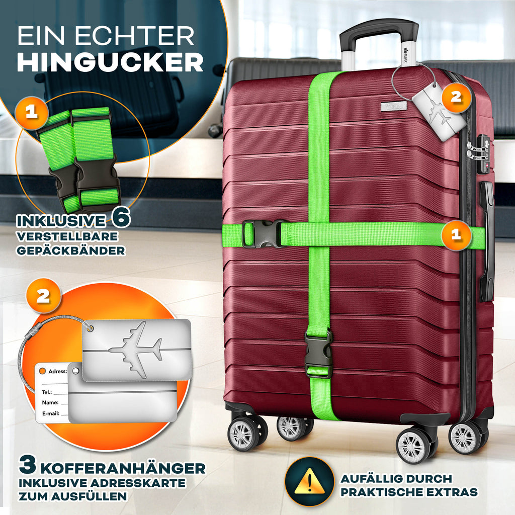 Reisekoffer, mit TSA-Schloss für Alltag und Freizeit – Detailansicht 15