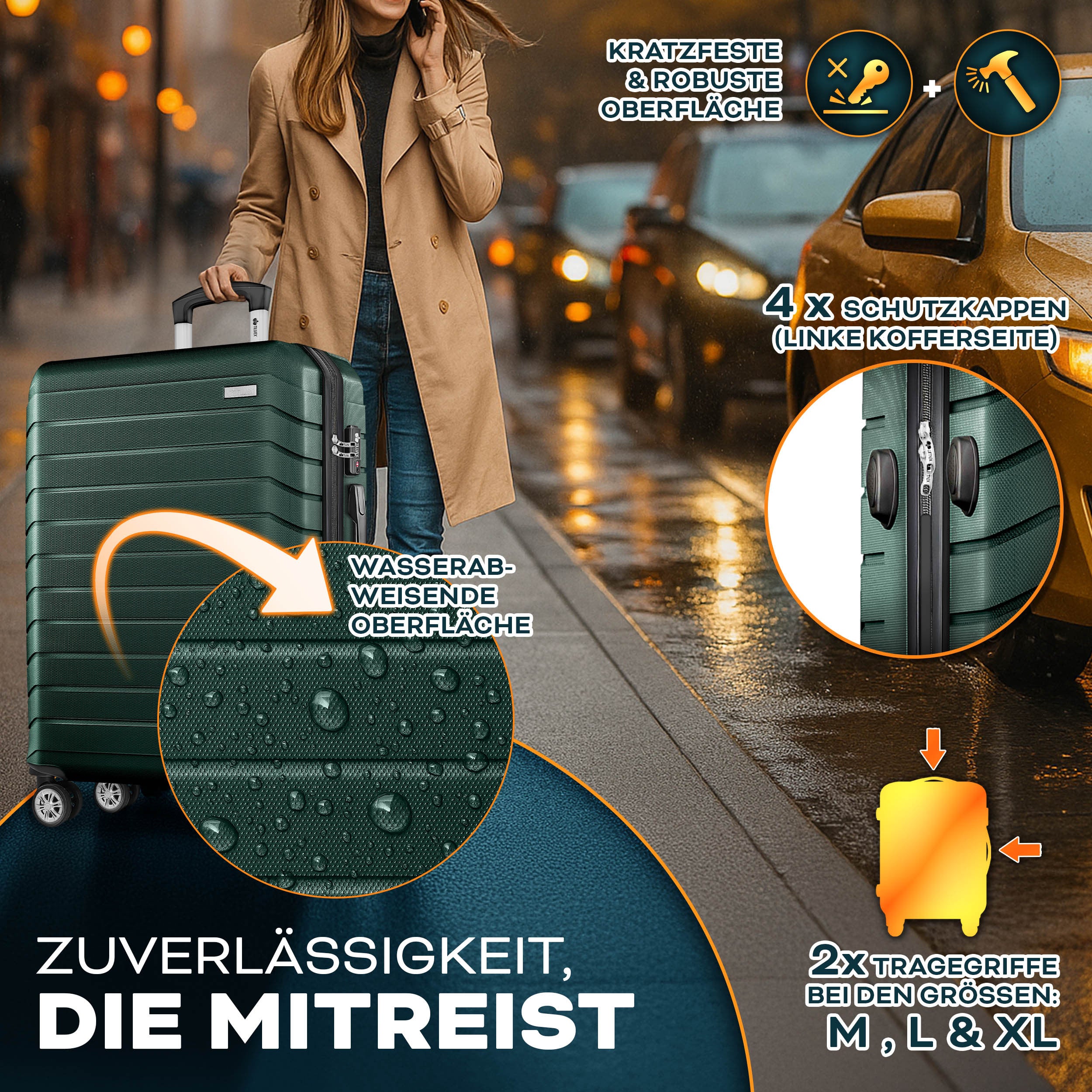 Reisekoffer, mit TSA-Schloss für Alltag und Freizeit – Detailansicht 27