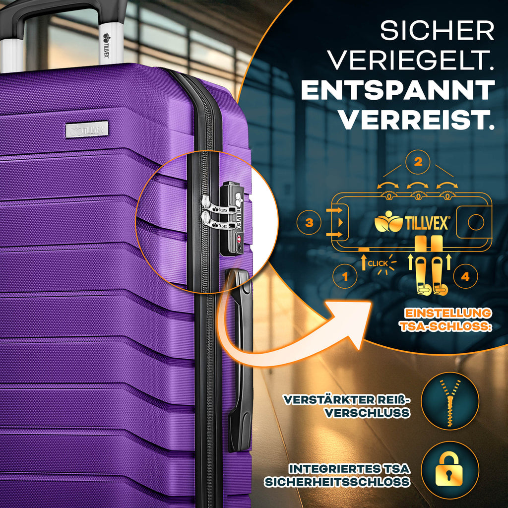 Reisekoffer, mit TSA-Schloss für Alltag und Freizeit – Detailansicht 44