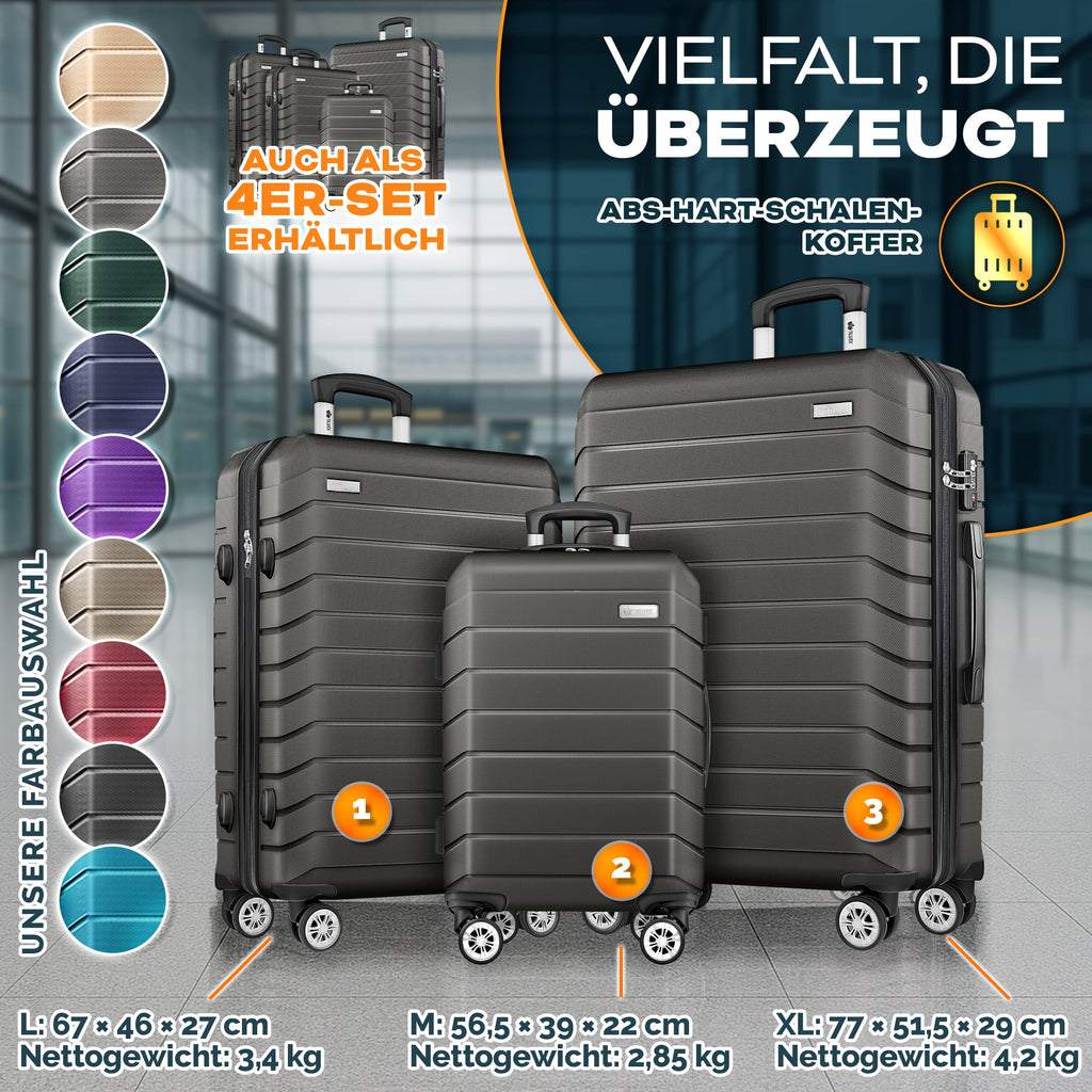 Reisekoffer, mit TSA-Schloss für Alltag und Freizeit – Detailansicht 49