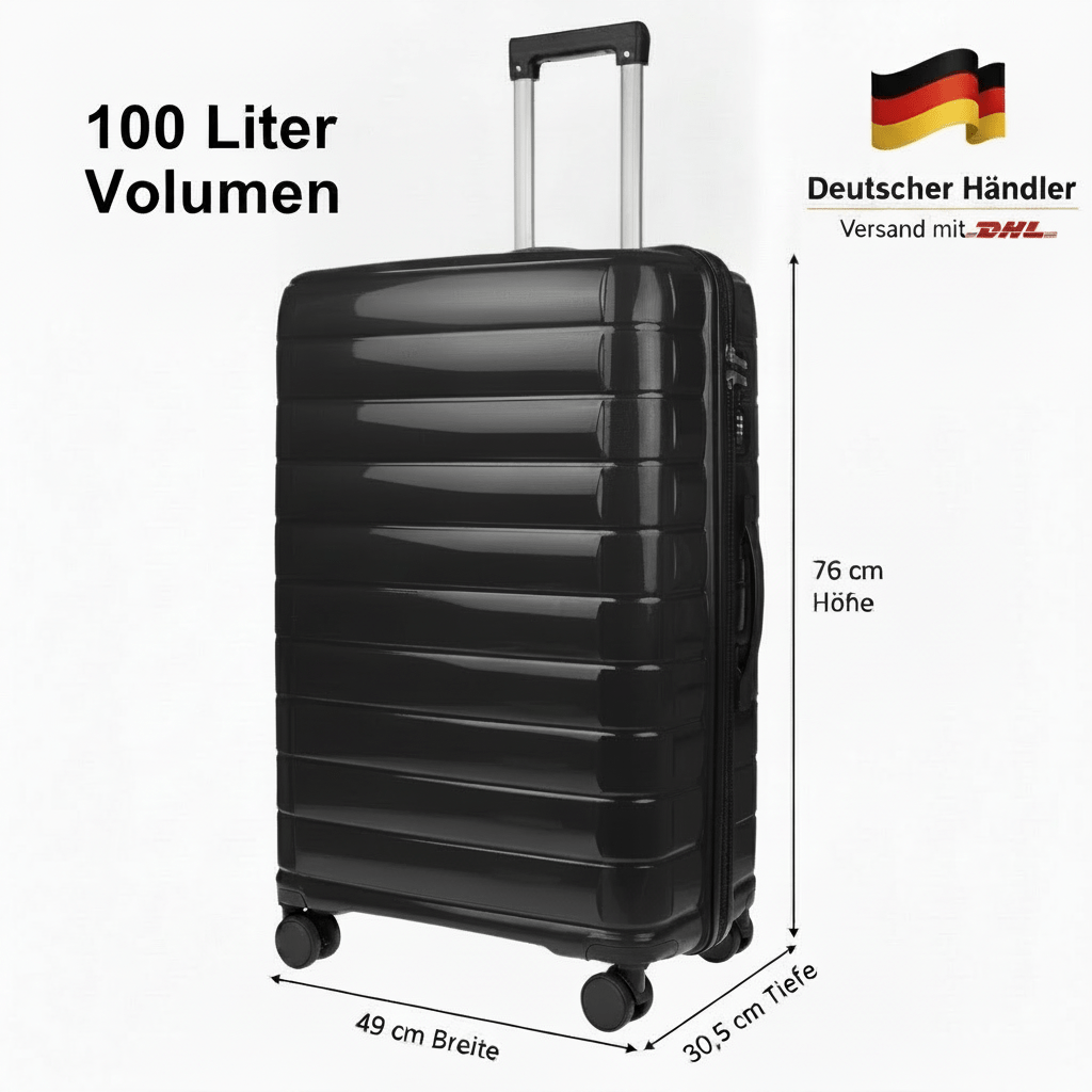 Reisekoffer, Schwarz für Alltag – Hauptansicht