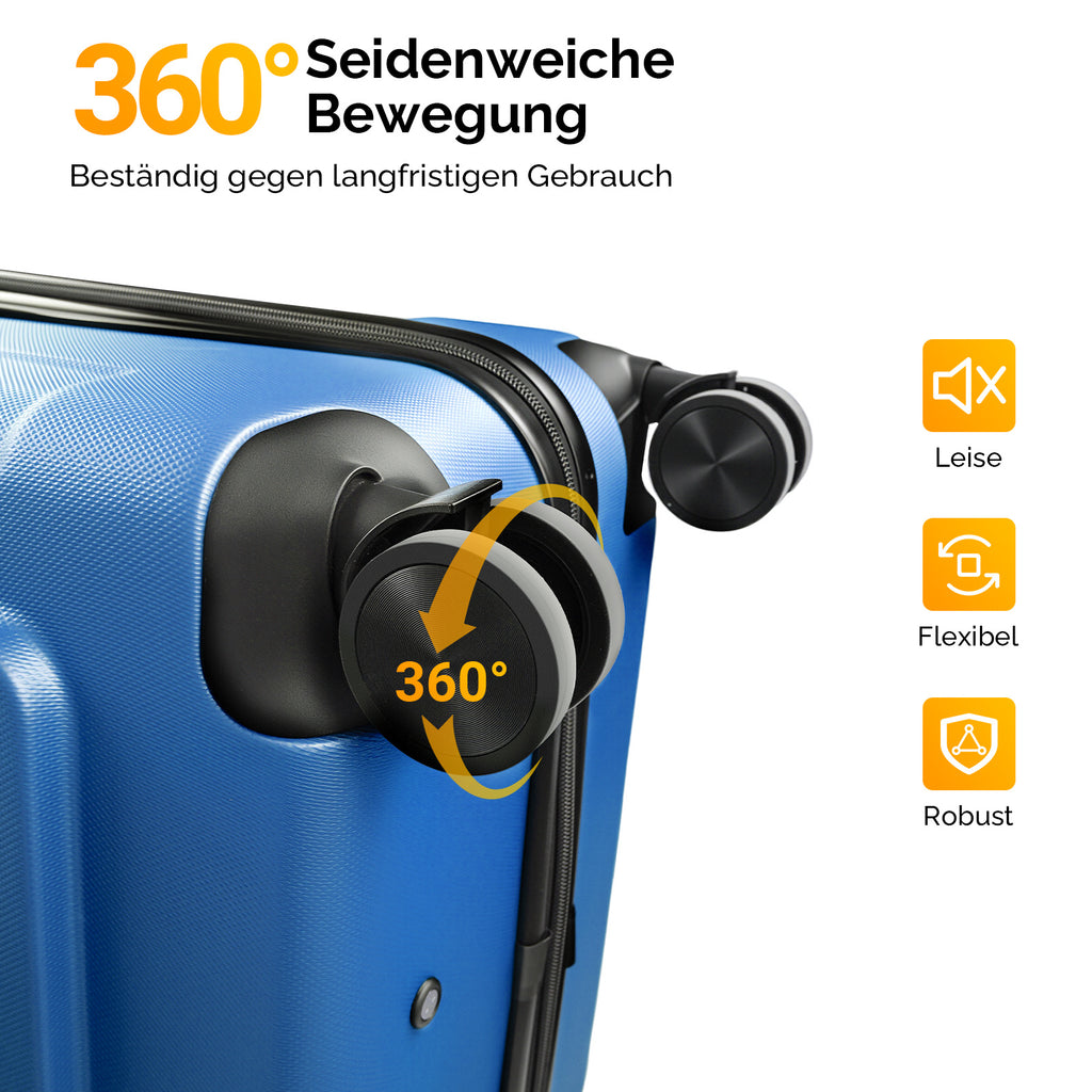 Reisekoffer, Schwarz für Alltag und Camping – Detailansicht 2
