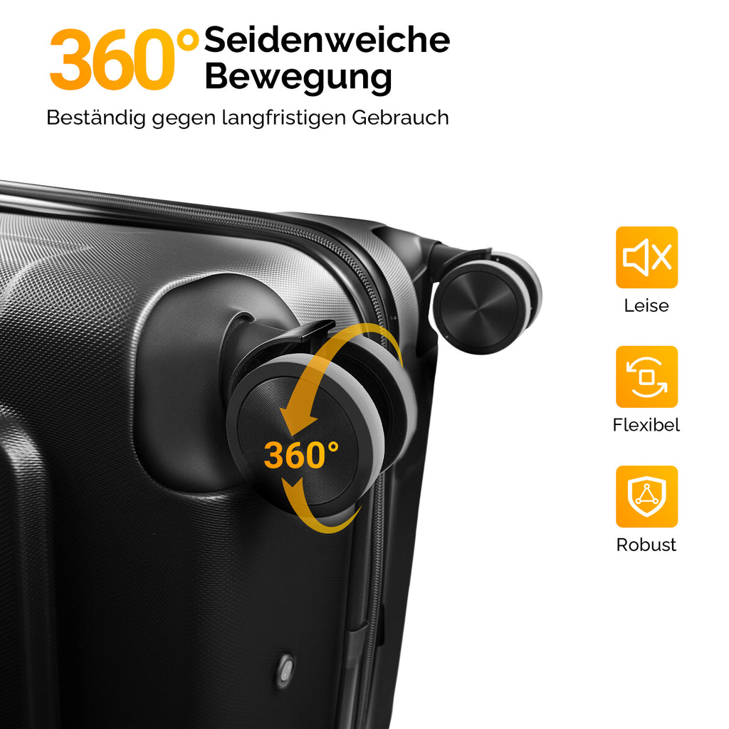 Reisekoffer, Schwarz für Alltag und Camping – Detailansicht 16