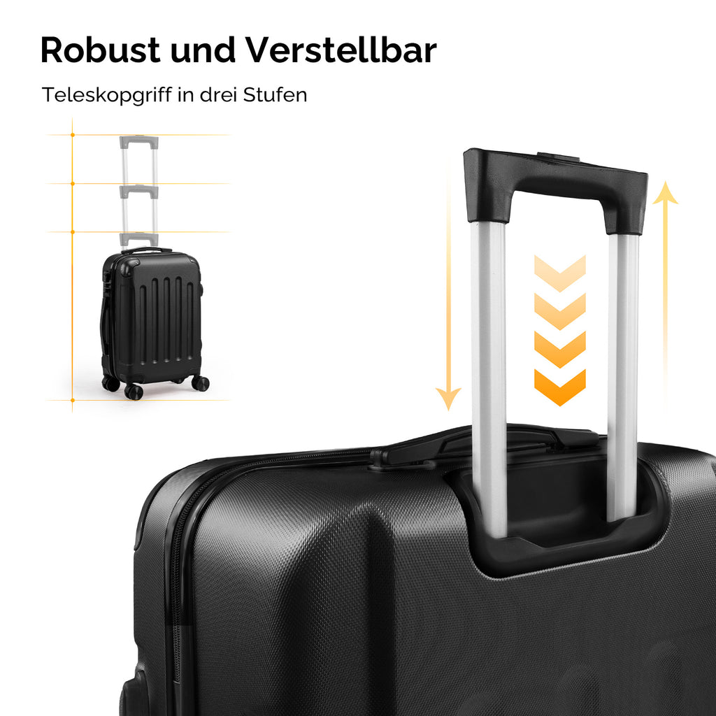 Reisekoffer, Schwarz für Alltag und Camping – Detailansicht 20