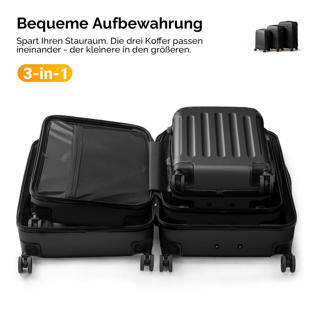 Reisekoffer, Schwarz für Alltag und Camping – Detailansicht 22