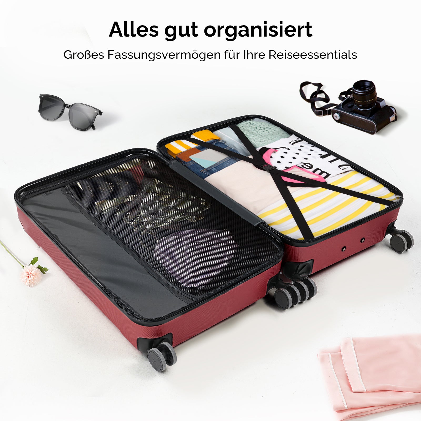 Reisekoffer, Schwarz für Alltag und Camping – Detailansicht 30