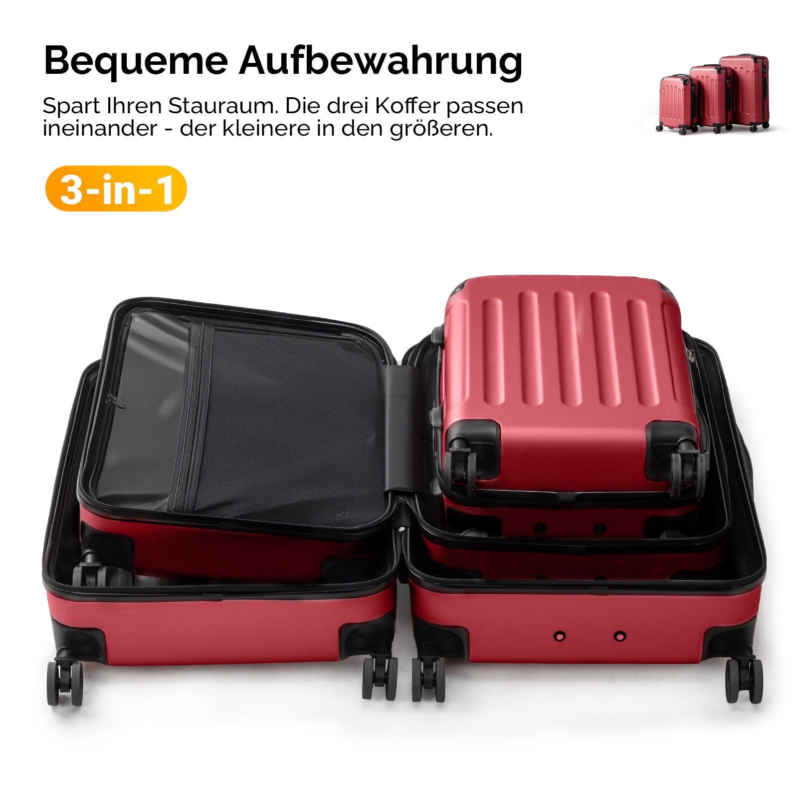 Reisekoffer, Schwarz für Alltag und Camping – Detailansicht 31