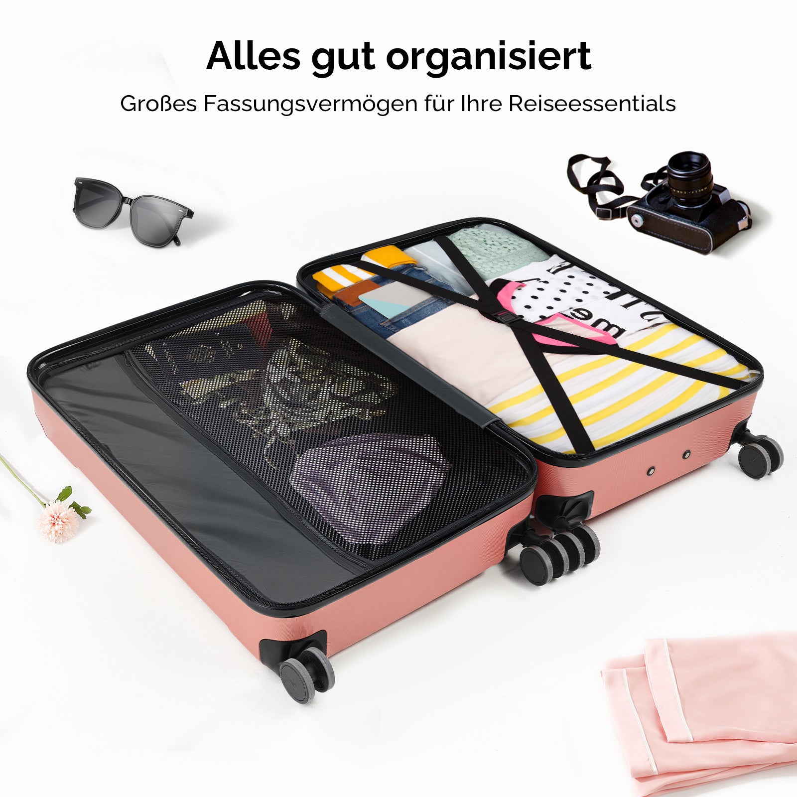 Reisekoffer, Schwarz für Alltag und Camping – Detailansicht 39