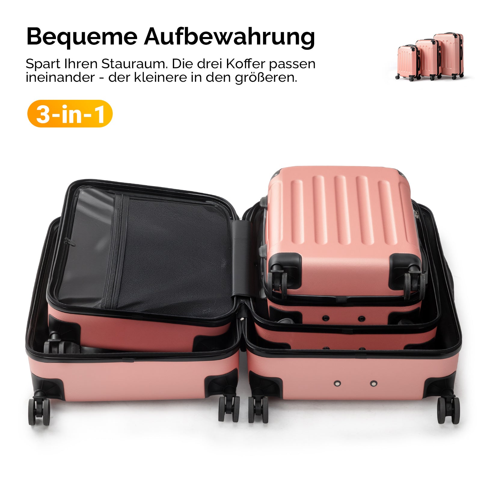 Reisekoffer, Schwarz für Alltag und Camping – Detailansicht 40