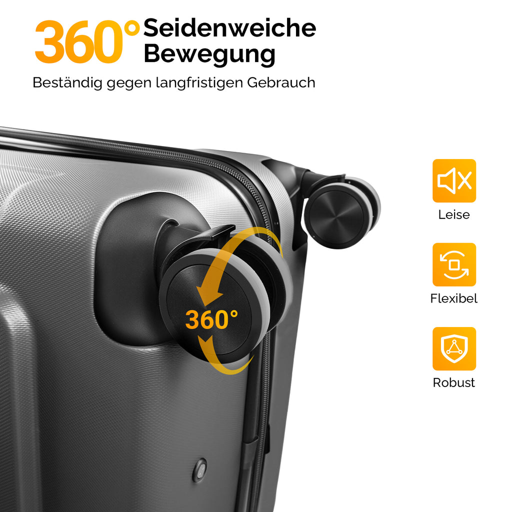 Reisekoffer, Schwarz für Alltag und Camping – Detailansicht 43