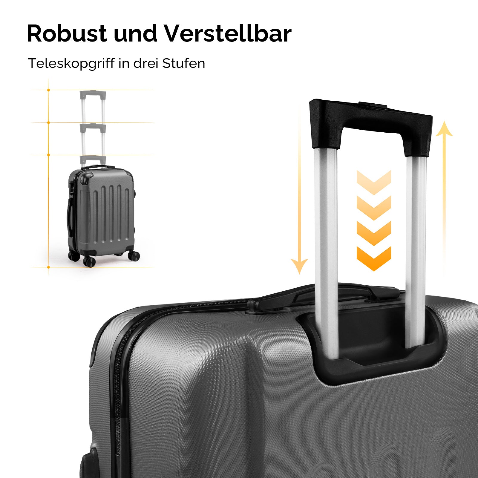 Reisekoffer, Schwarz für Alltag und Camping – Detailansicht 47