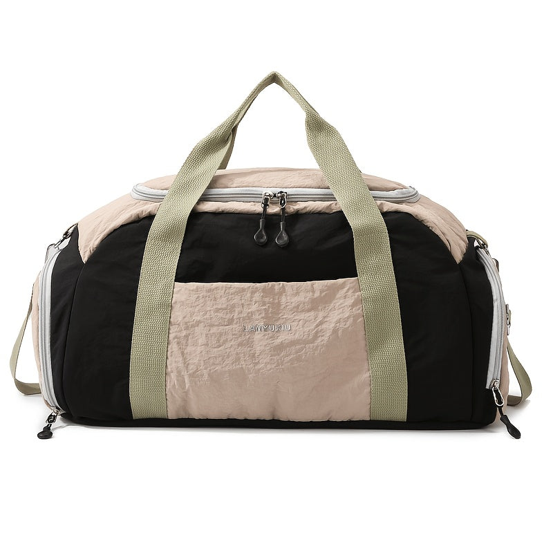 Reisetasche Yoga Freizeit-Fitness-Tasche, Burgunderrot mit Lila für Camping und Reisen – Detailansicht 19