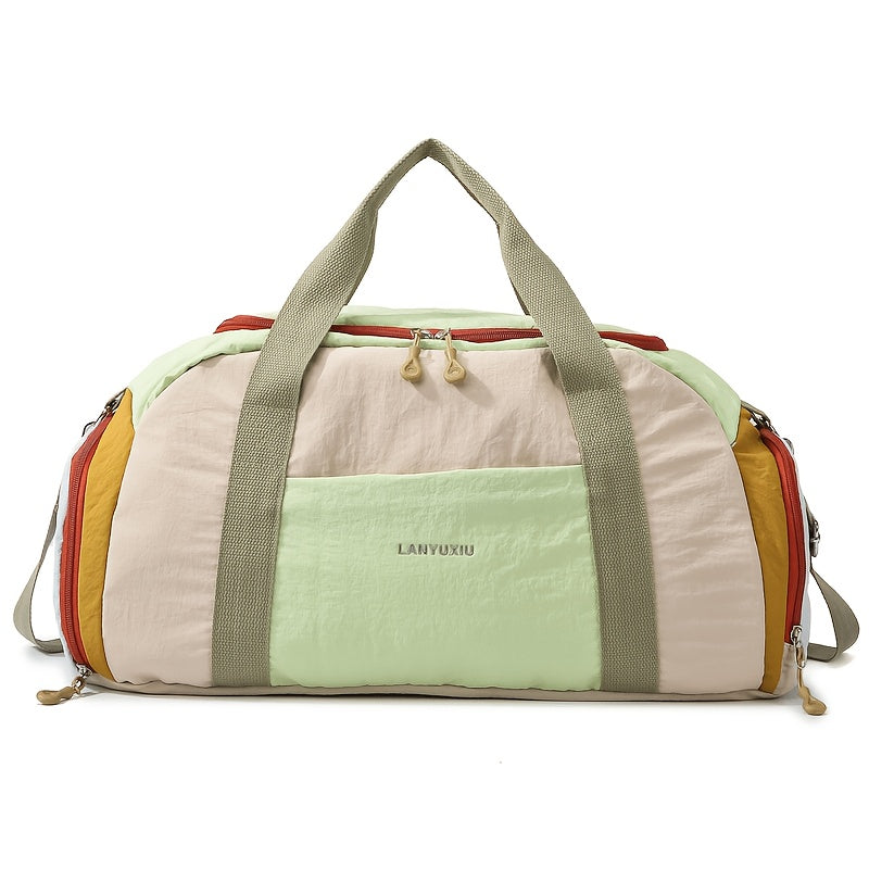 Reisetasche Yoga Freizeit-Fitness-Tasche, Burgunderrot mit Lila für Camping und Reisen – Detailansicht 21