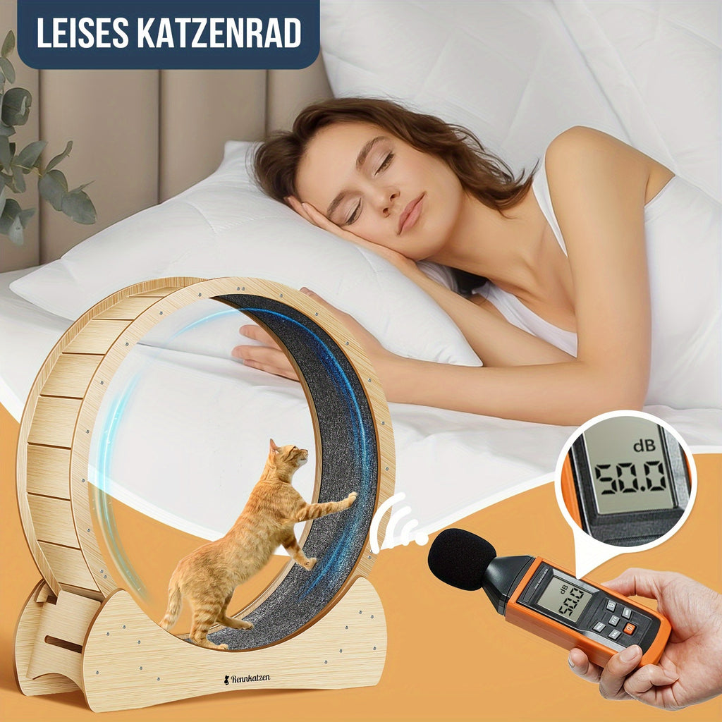 Rennkatzen Katzen Laufrad, Weiß für Haustiere – Detailansicht 9
