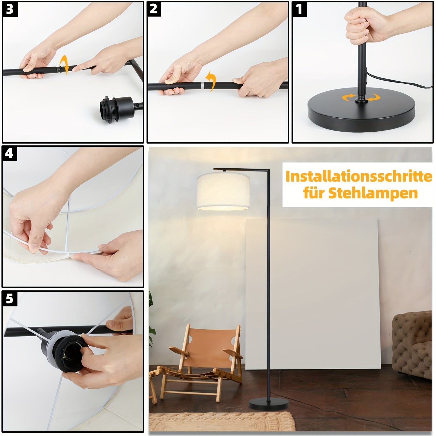 Retro-Bogen-Design, 166 cm für Schlafzimmer und Bett – Detailansicht 10