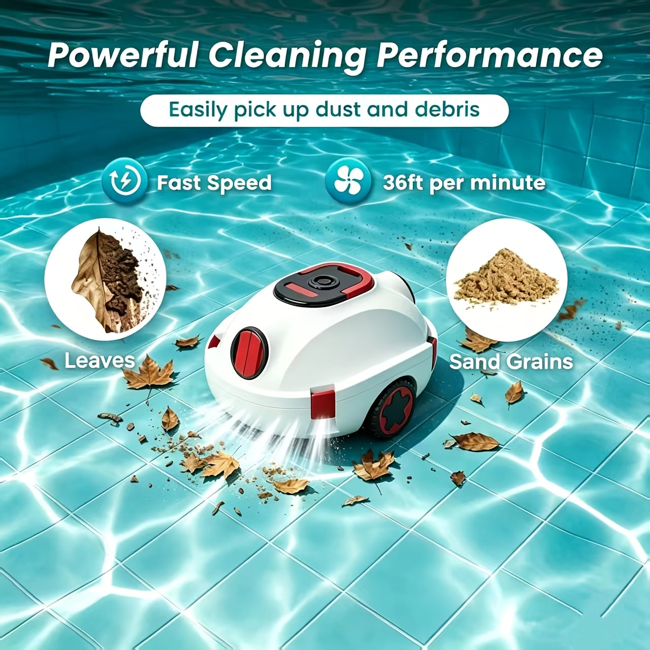 Roboter-Poolreiniger, 4L für Schlafzimmer und Bett – Detailansicht 3