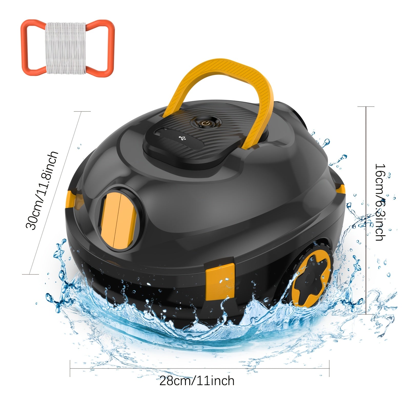 Roboter-Poolreiniger, Blau Schwarz für Bett – Detailansicht 13