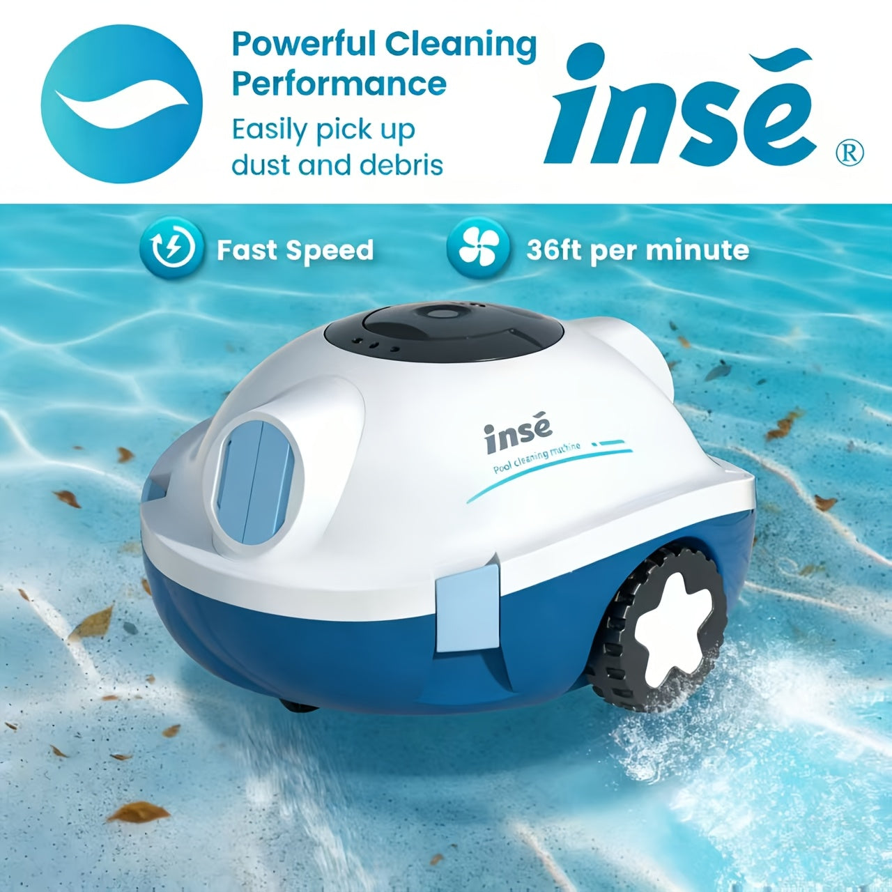 Roboter Poolreiniger, Orangeschwarz für Schlafzimmer – Detailansicht 2