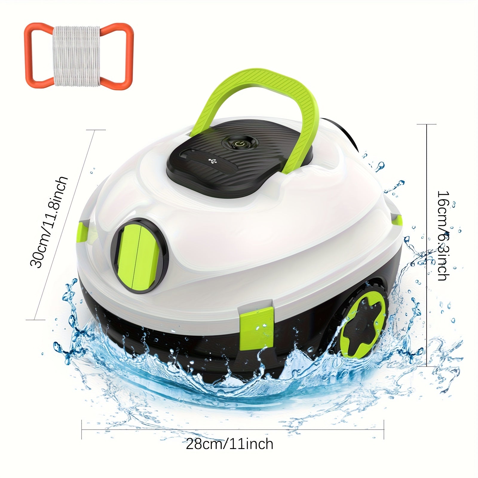 Roboter Poolreiniger, Orangeschwarz für Schlafzimmer – Detailansicht 7