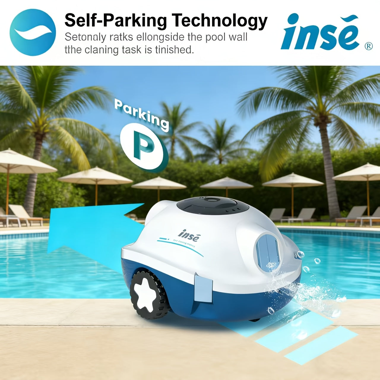 Roboter Poolreiniger, Orangeschwarz für Schlafzimmer – Detailansicht 8