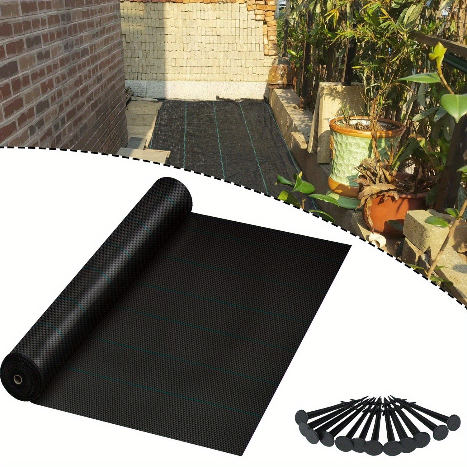 Robustes Unkrautbekämpfungsnetz, 100 g für Garten und Terrasse – Hauptansicht