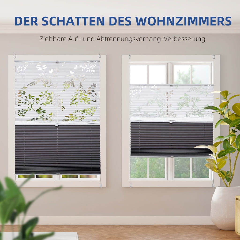 Rollos für Fenster, Weißheißprägung + dunkelgraue Vollschattierung für Fenster und Sichtschutz – Detailansicht 9
