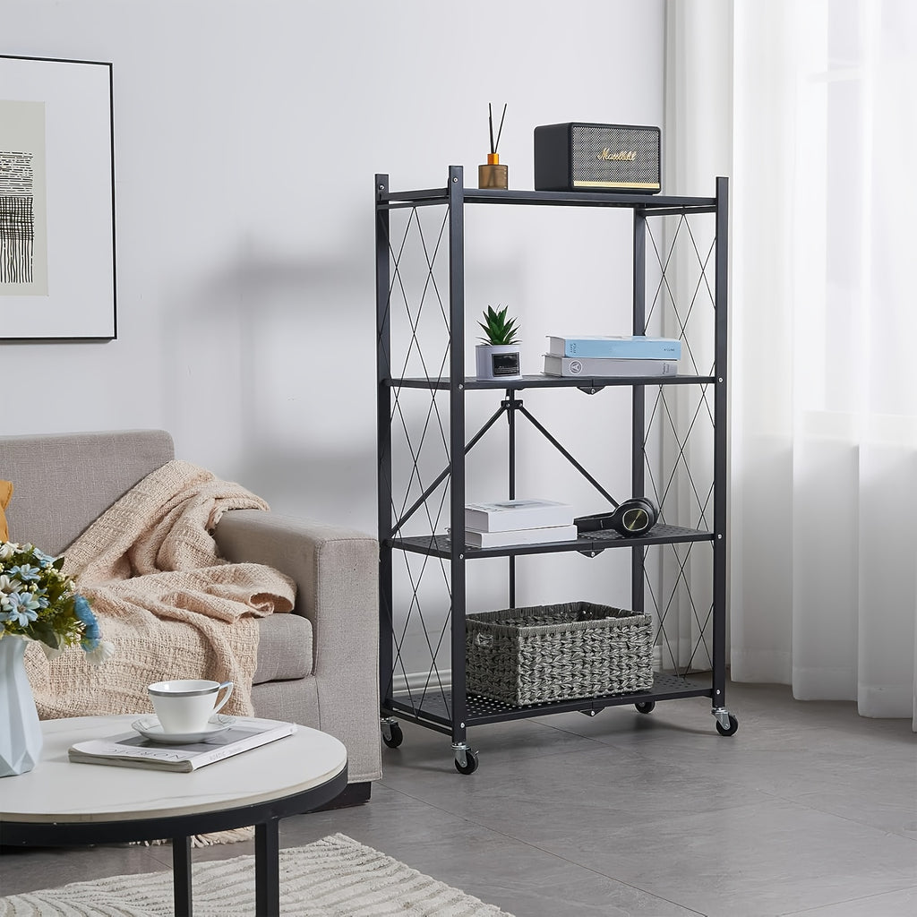 Rollregal, Schwarz für Zuhause und Vorratsraum – Detailansicht 7