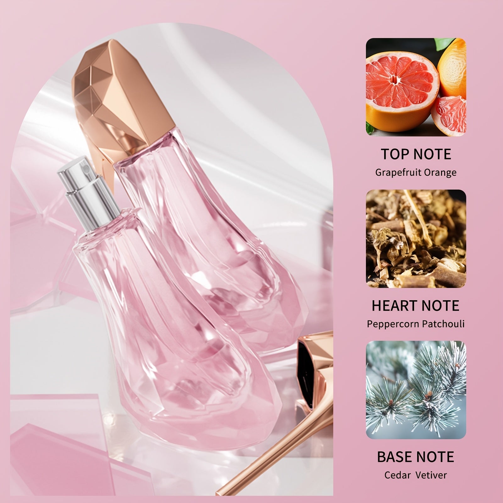 rosa und gelben High-Heel Schuhparfüms, 30 ml für Camping und Reisen – Detailansicht 5