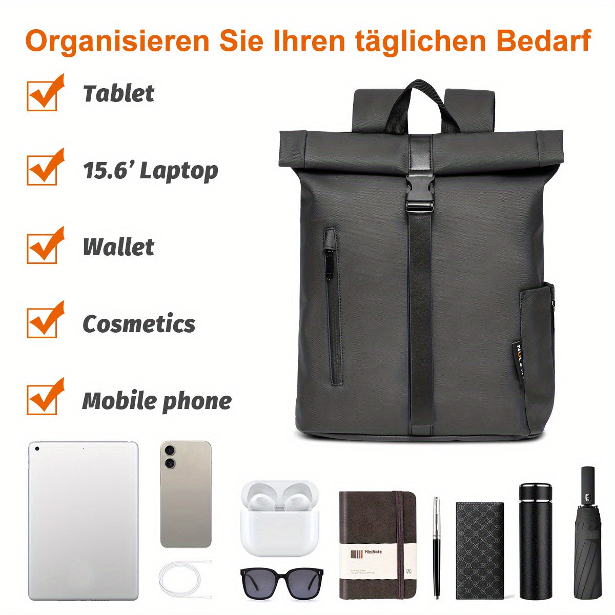 Rucksack, 25L für Alltag und Schule – Detailansicht 13