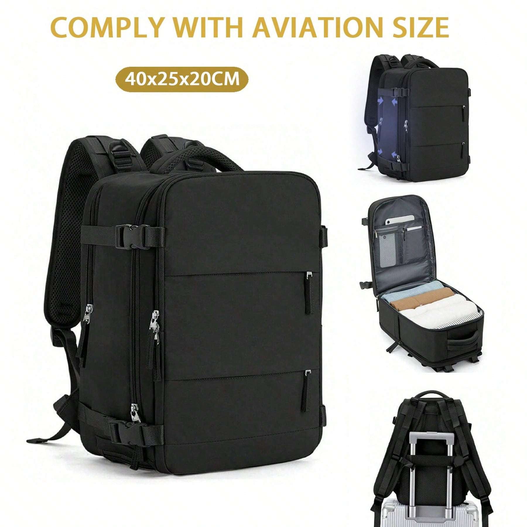 Rucksack, 40×20×25 cm für Alltag und Schule – Hauptansicht