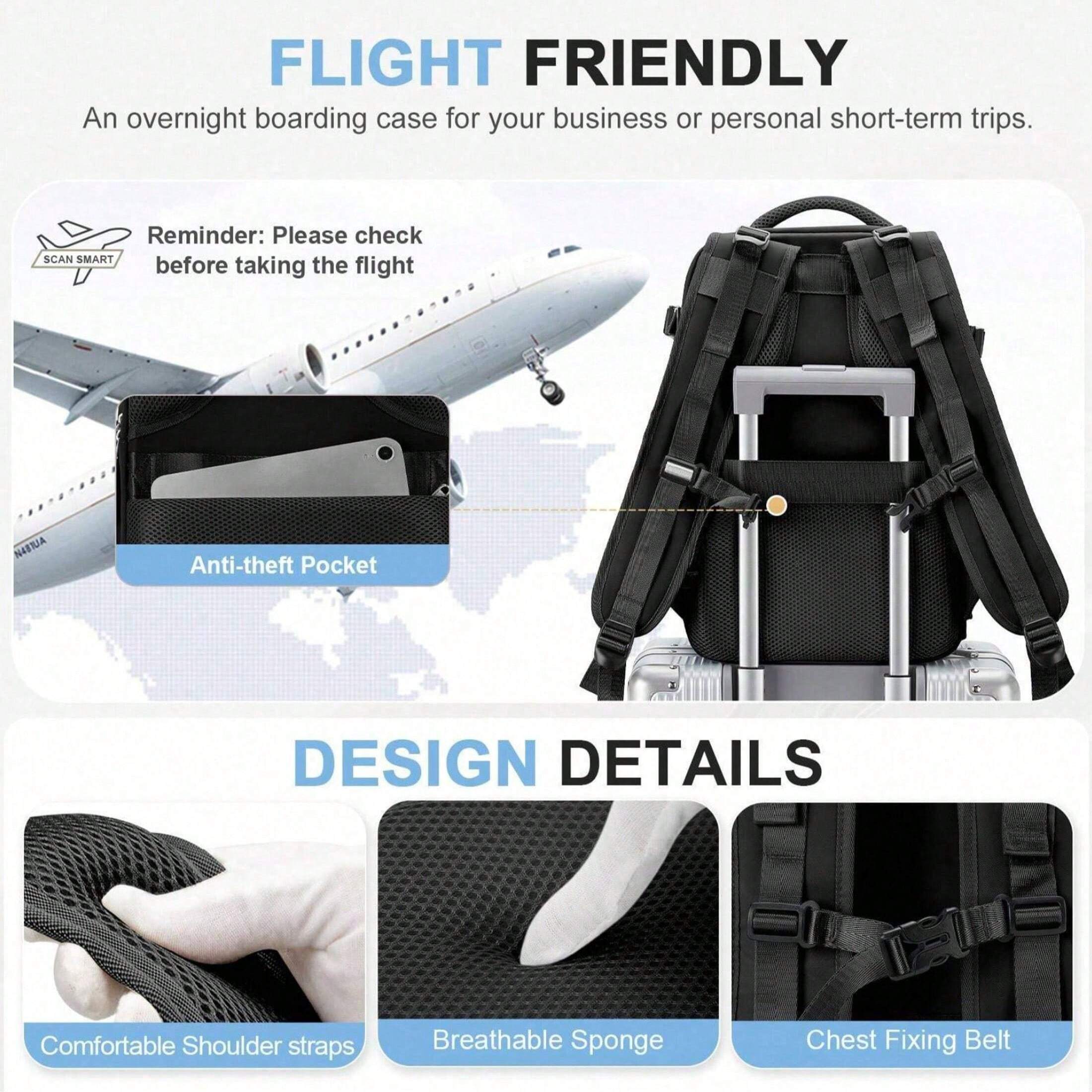 Rucksack, 40×20×25 cm für Alltag und Schule – Detailansicht 5
