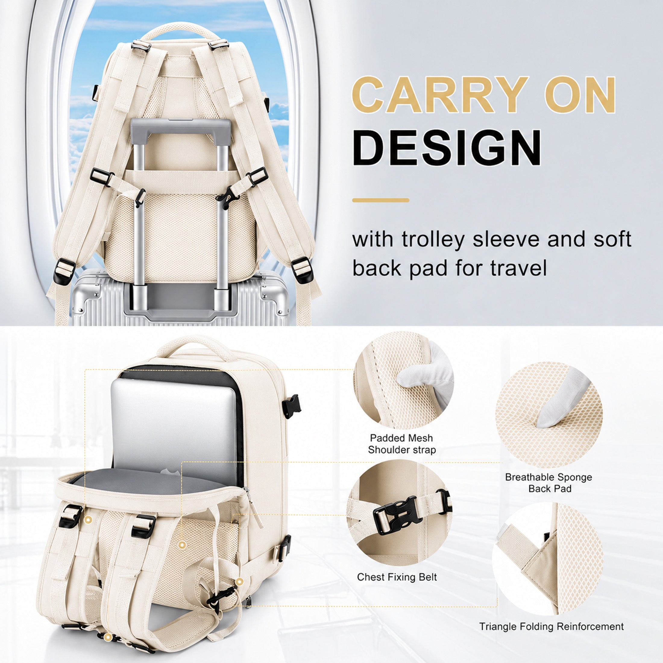Rucksack, 40×20×25 cm für Alltag und Schule – Detailansicht 16