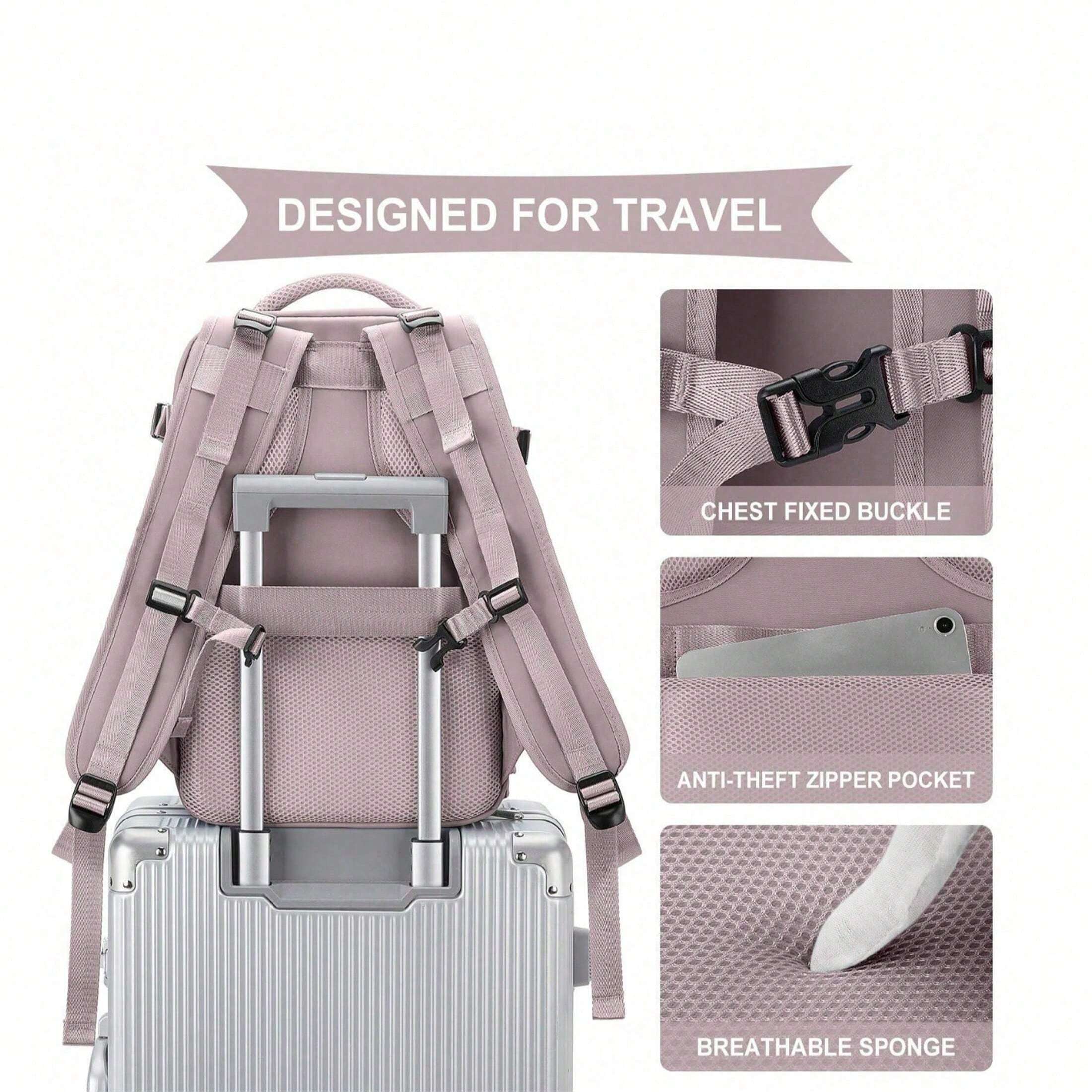 Rucksack, 40×20×25 cm für Alltag und Schule – Detailansicht 21