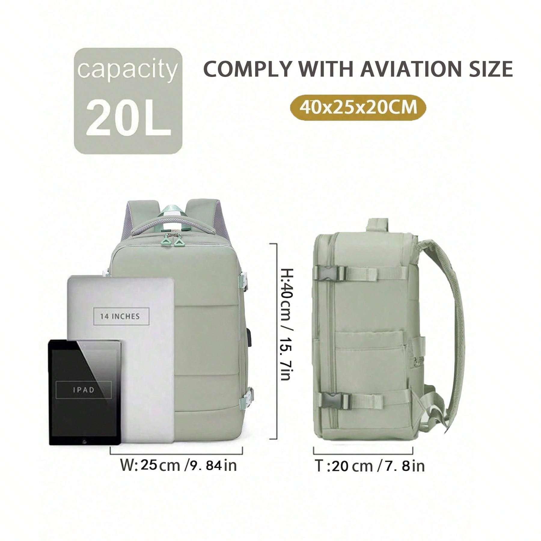 Rucksack, 40×20×25 cm für Alltag und Schule – Detailansicht 28