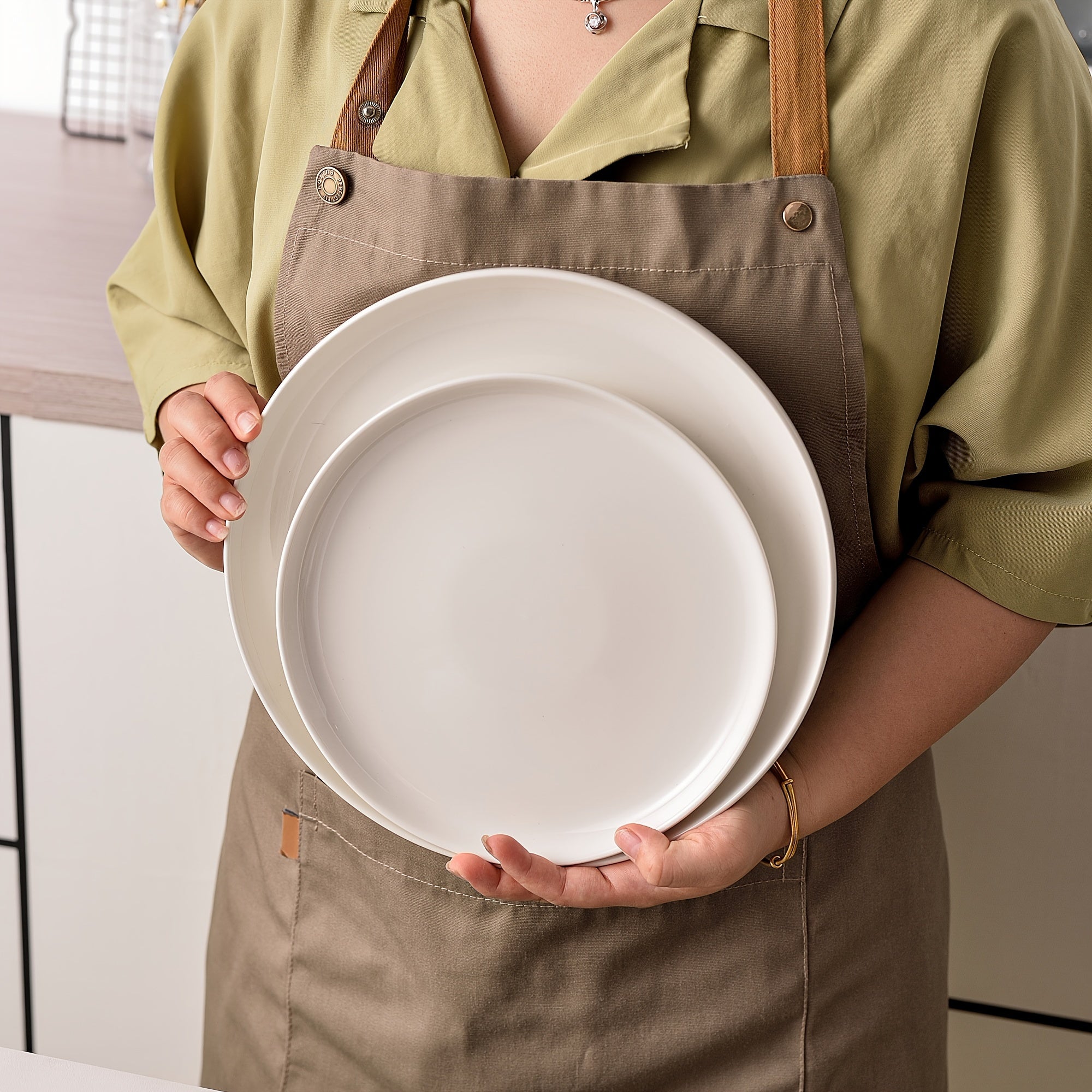 Rührschüssel-Set, 12 Stück Weiß für Küche und Essbereich – Detailansicht 5