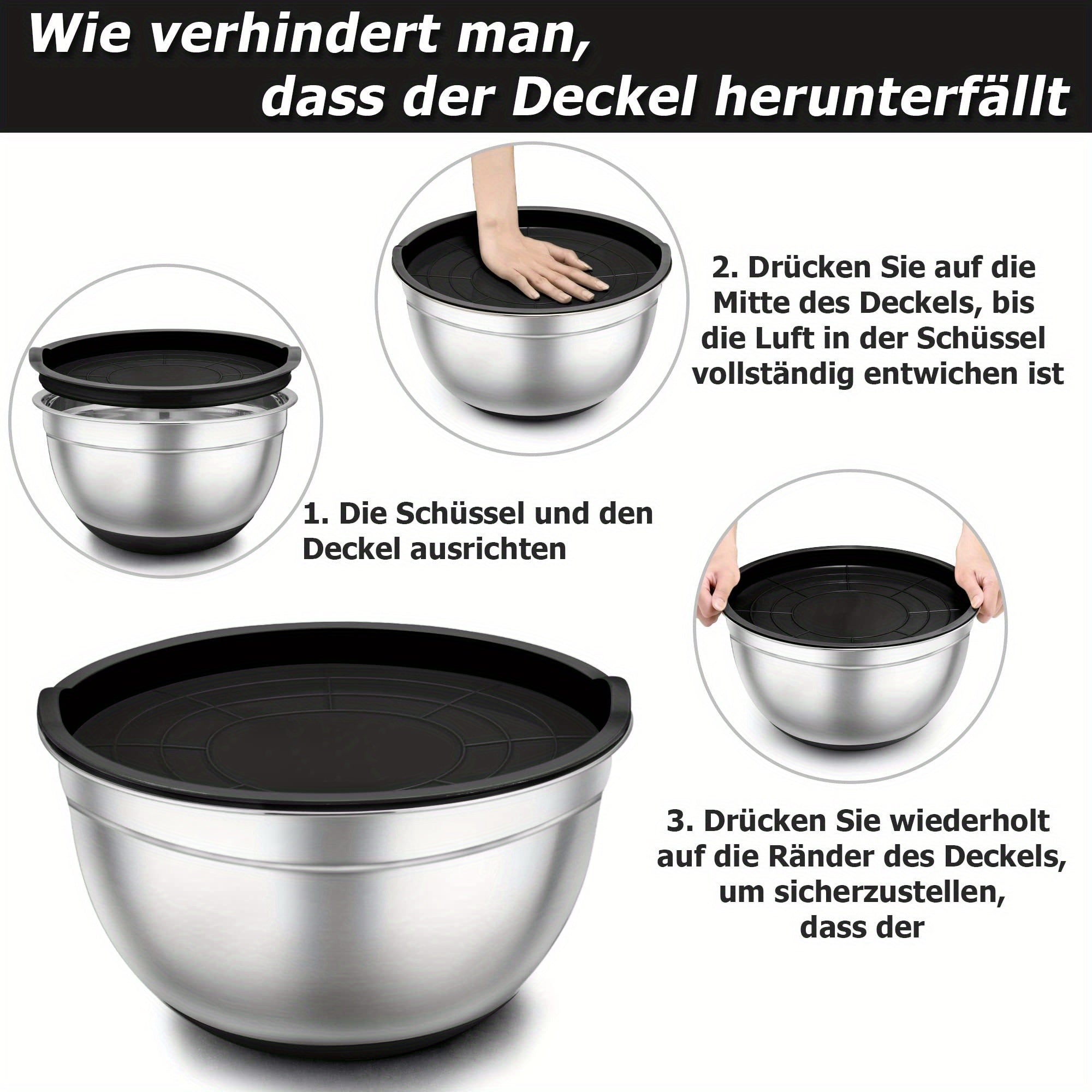 Rührschüssel-Set, 5L für Essbereich und Küche – Detailansicht 5