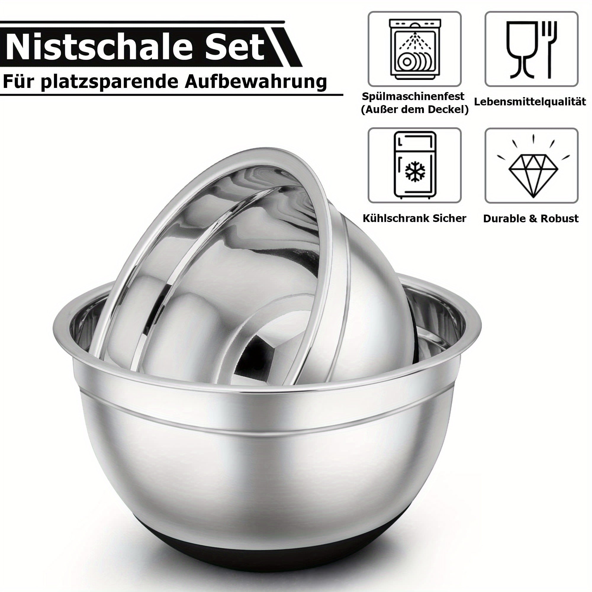 Rührschüssel-Set, 5L für Essbereich und Küche – Detailansicht 18