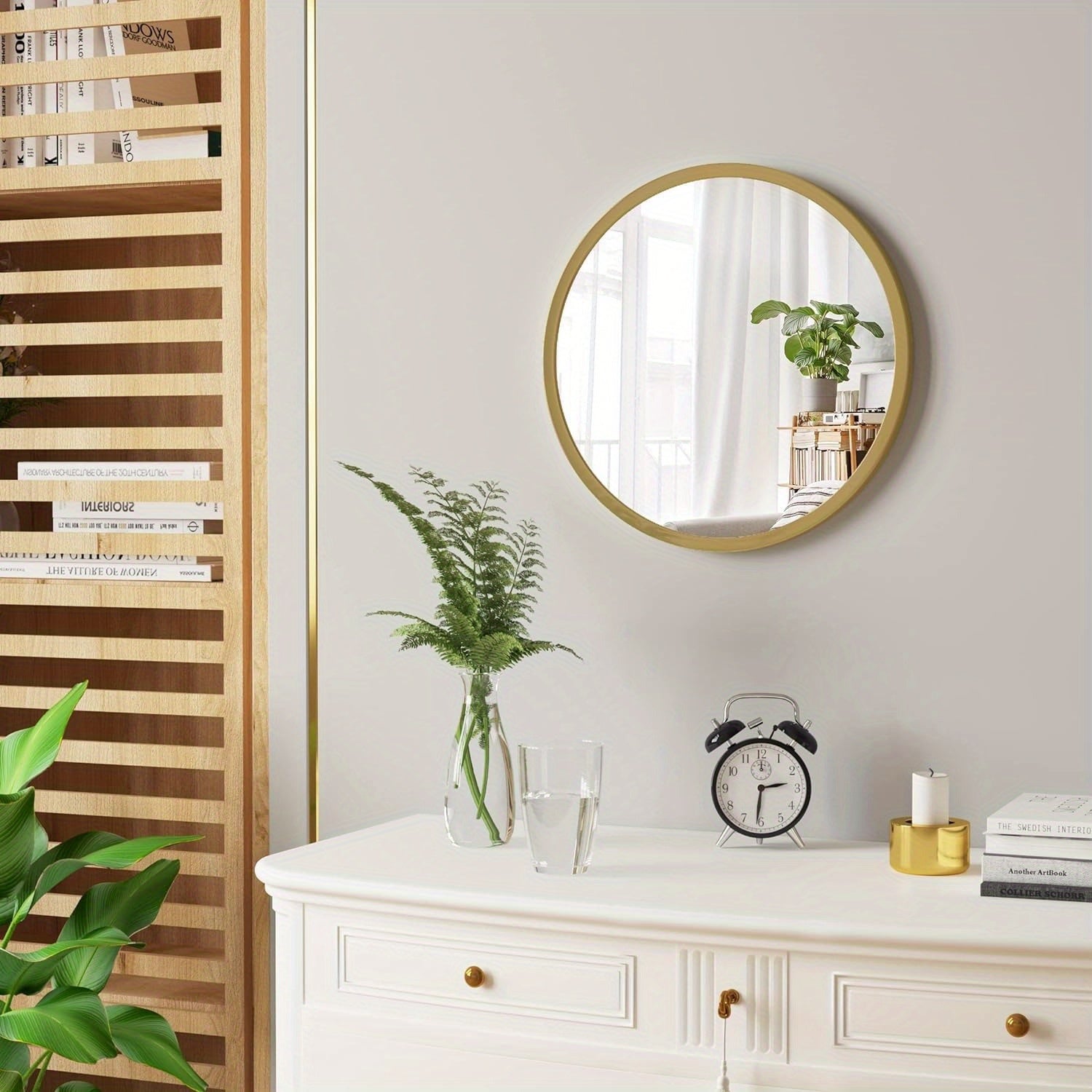 Runder Wandspiegel, Glas für Badezimmer und Haushalt – Detailansicht 2