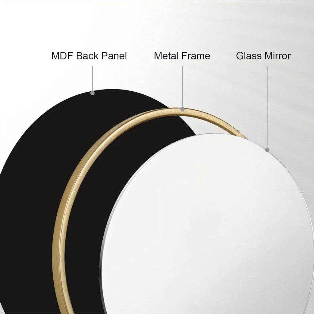 Runder Wandspiegel, Glas für Badezimmer und Haushalt – Detailansicht 4