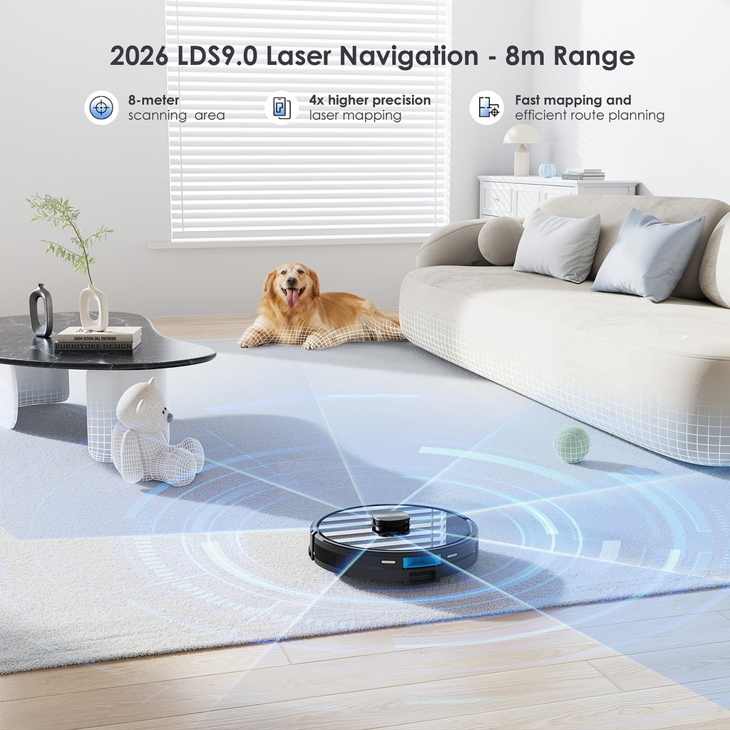 Saug- und Wischroboter, Lubluelu SL60 Plus+ Roboterstaubsauger für Haushaltsreinigung und Küche – Detailansicht 2