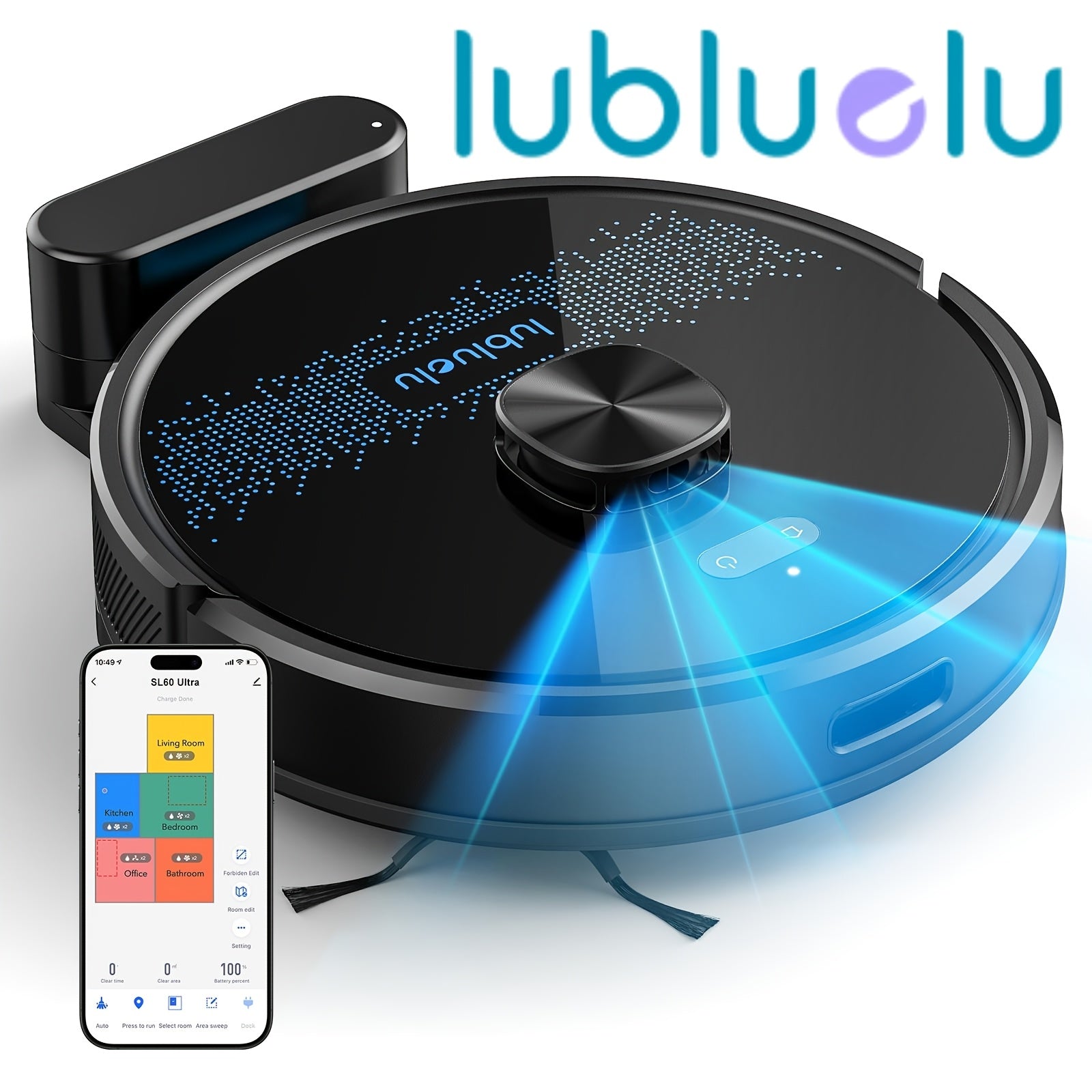 Saug- und Wischroboter, Lubluelu SL60 Plus+ Roboterstaubsauger für Haushaltsreinigung und Küche – Detailansicht 5