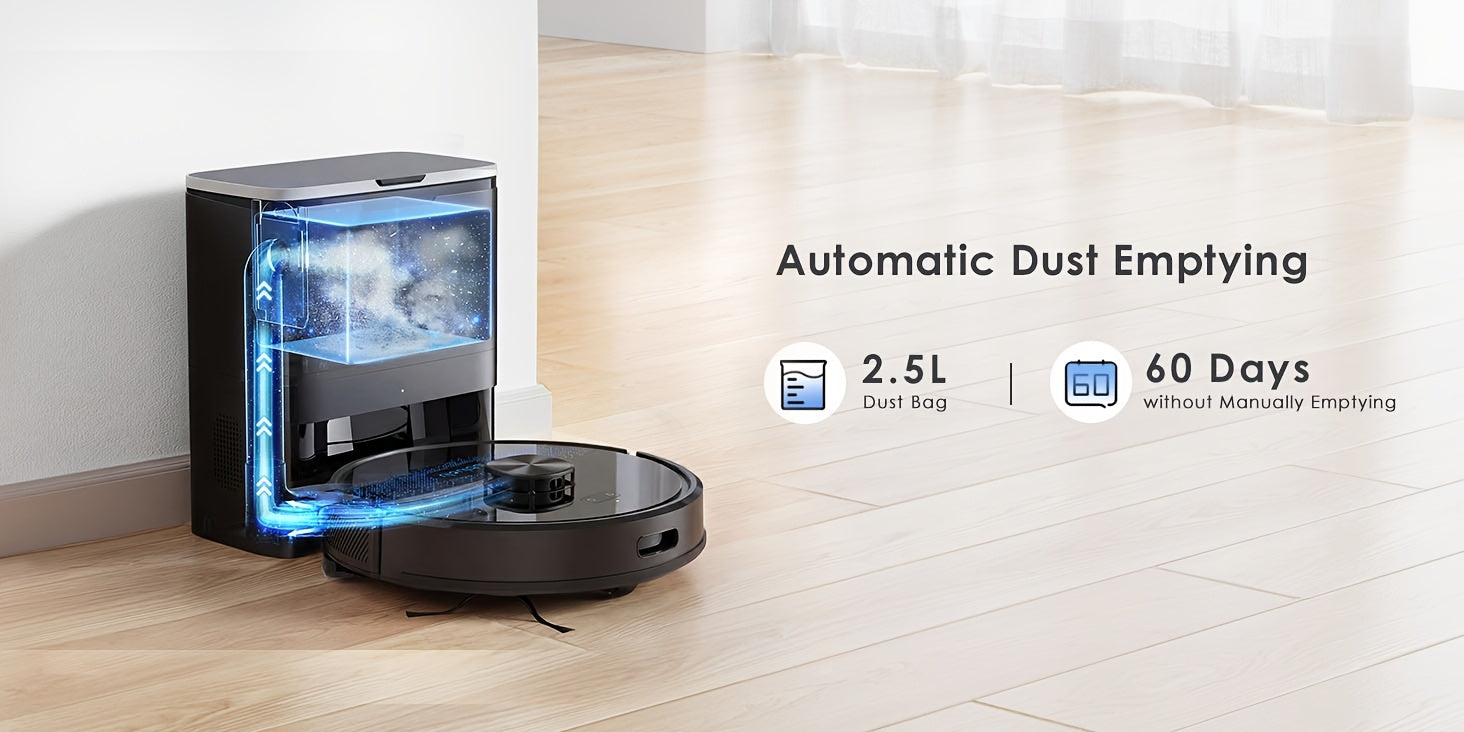 Saug- und Wischroboter, Lubluelu SL60 Plus+ Roboterstaubsauger für Haushaltsreinigung und Küche – Detailansicht 12