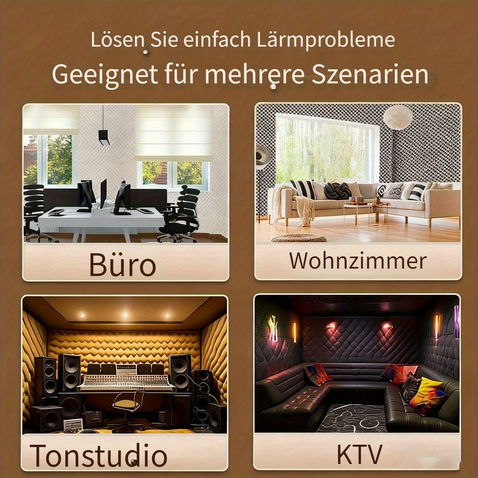 Schalldämmende Schaumstoffplatte, 15 mm für Alltag und Zuhause – Hauptansicht