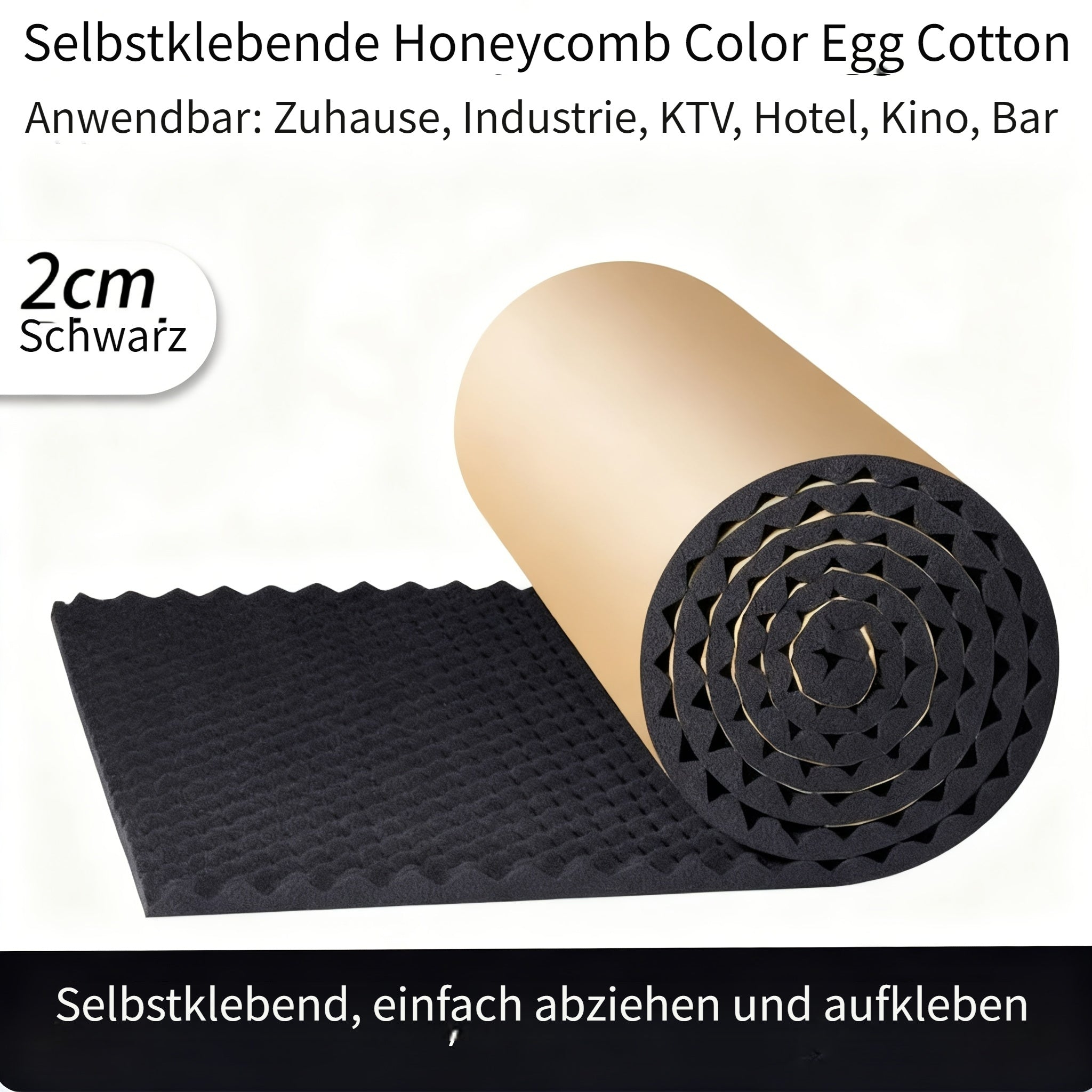 Schalldämmende Schaumstoffplatte, 15 mm für Alltag und Zuhause – Detailansicht 3